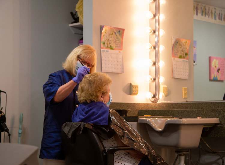 Beauty salon at Chimney Hill Apartments in Cumberland, Rhode Island,