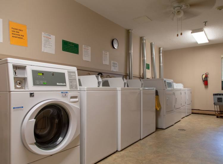 Laundry center at Chimney Hill Apartments in Cumberland, Rhode Island,