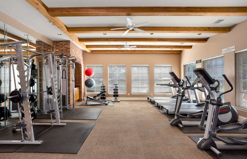 Fitness area at The Estates of Northwoods in San Antonio, Texas
