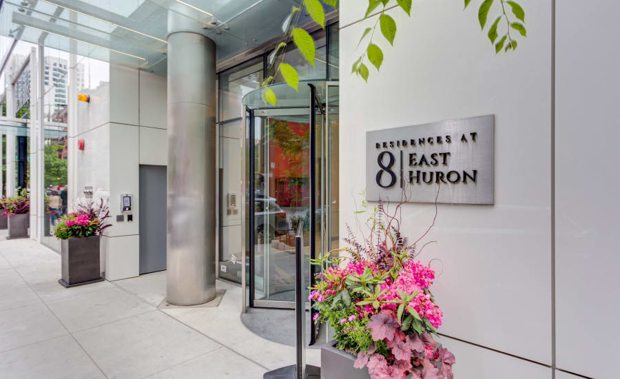 Entrance to Residences at 8 East Huron in Chicago, Illinois