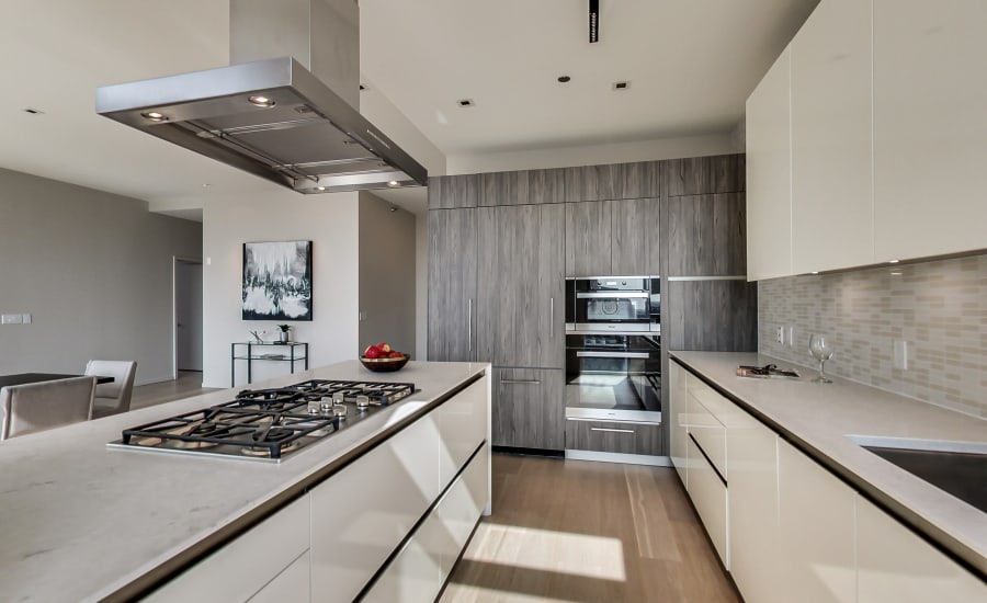 Modern kitchen at Residences at 8 East Huron in Chicago, Illinois