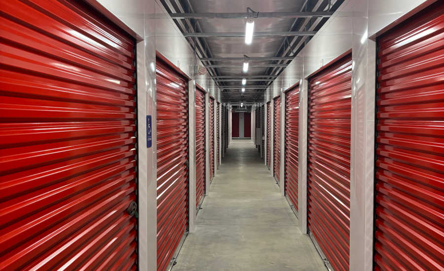 Well lit hallways at Storage Authority Buck Road in Glassboro, NJ