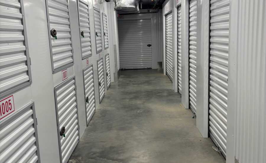 Climate-controlled hallway and units at Storage Authority Carolina Road. 