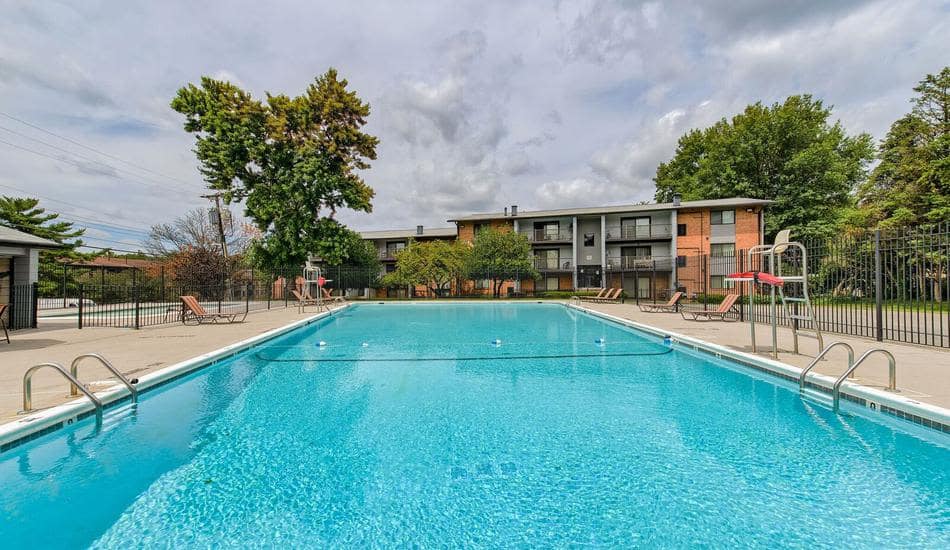Beautiful swimming pool at apartments in Capitol Heights, Maryland