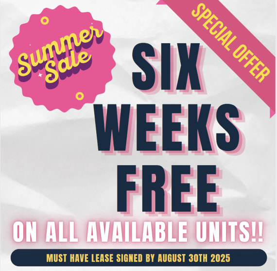 The Palm On SPID Summer Special 6 WEEKS Free on ALL Apartment Homes! Must Lease by 8/30- Act Fast! **Discount applies after first full months rent.