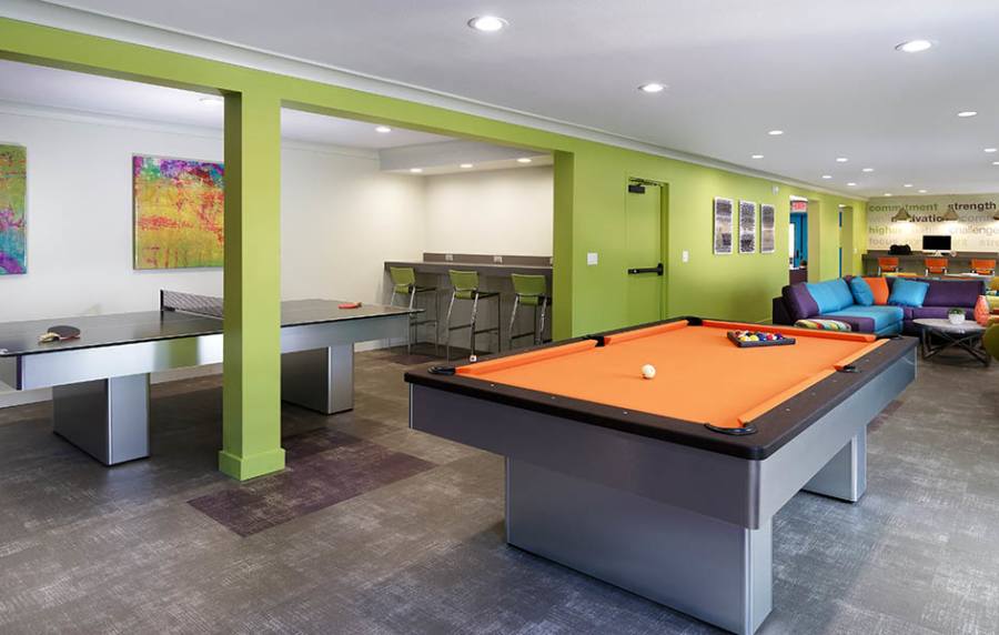 Recreation room at UCA Apartment Homes in Fullerton,California