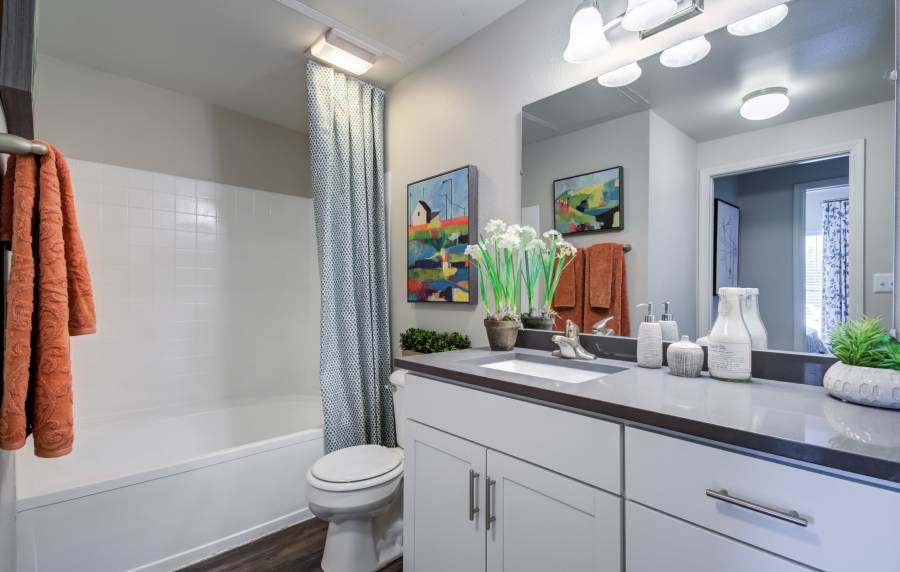 Washroom at Irving Schoolhouse Apartments in Salt Lake City, Utah