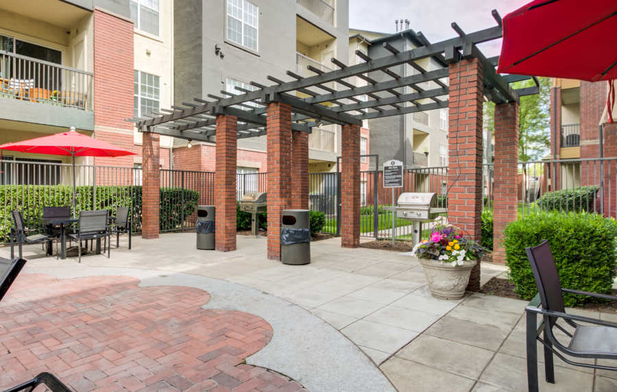 Outdoor BBQ at Irving Schoolhouse Apartments in Salt Lake City, Utah,