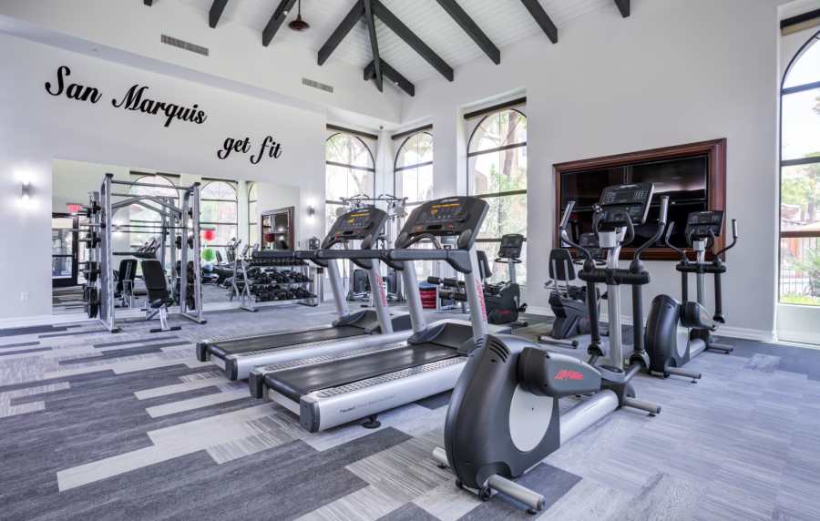 Fitness center at San Marquis in Tempe, Arizona