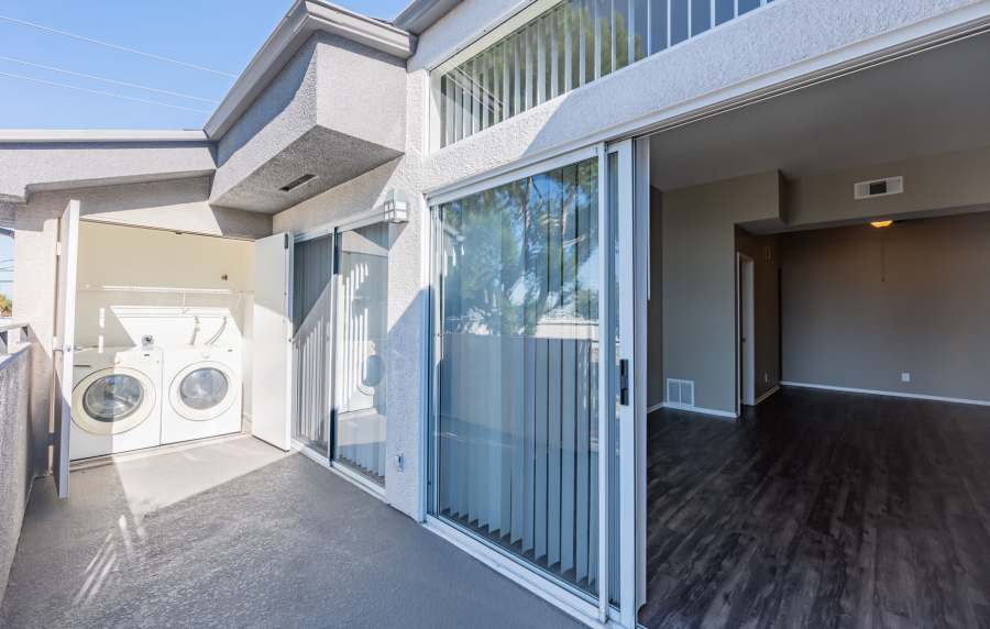 Washer and dryer connections at Seapointe Villas in Costa Mesa, California