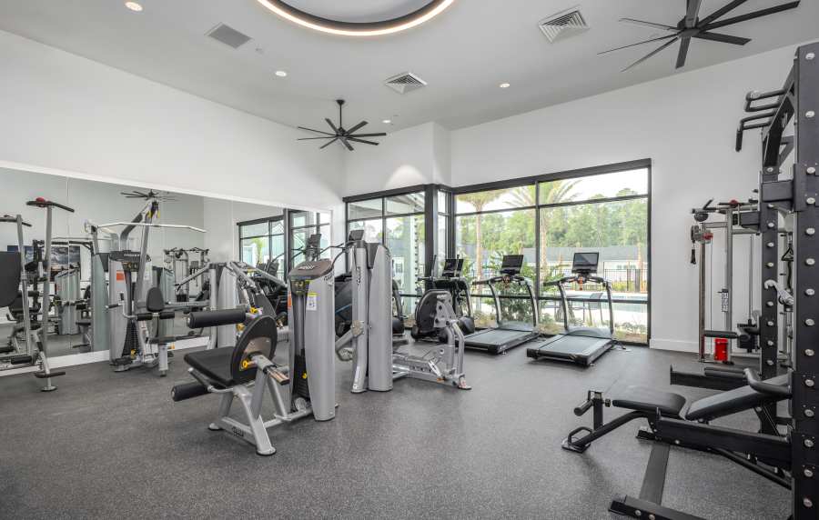 Fitness center at Cottage Street at eTown in Jacksonville, Florida