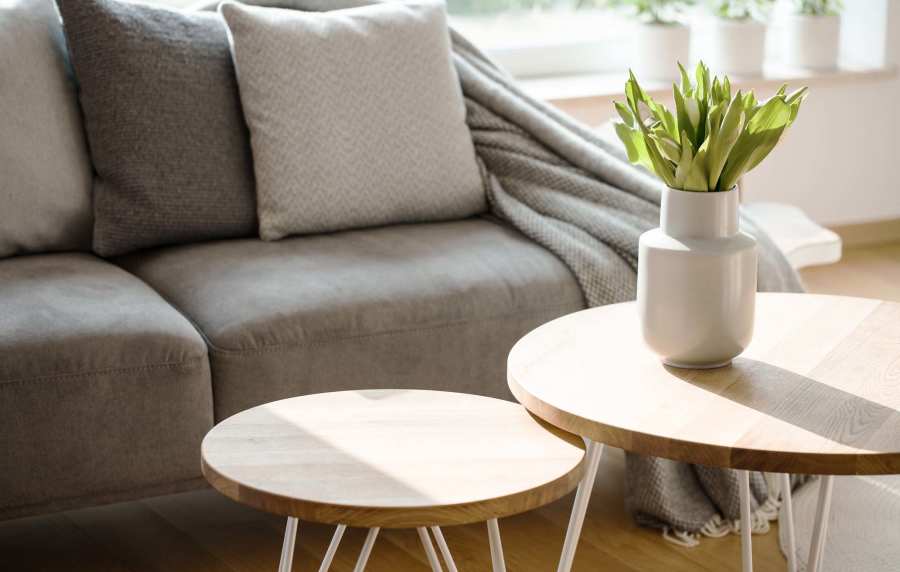 Modern living room at Silo Creek Apartments in Lafayette, Louisiana
