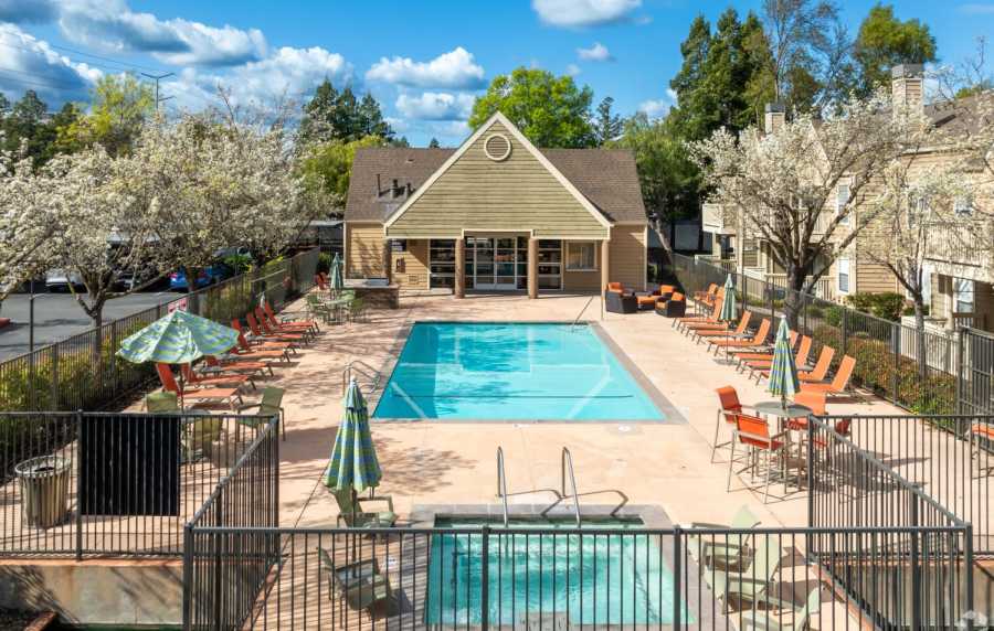 Swimming pool with spa at Bridges at San Ramon in San Ramon, California