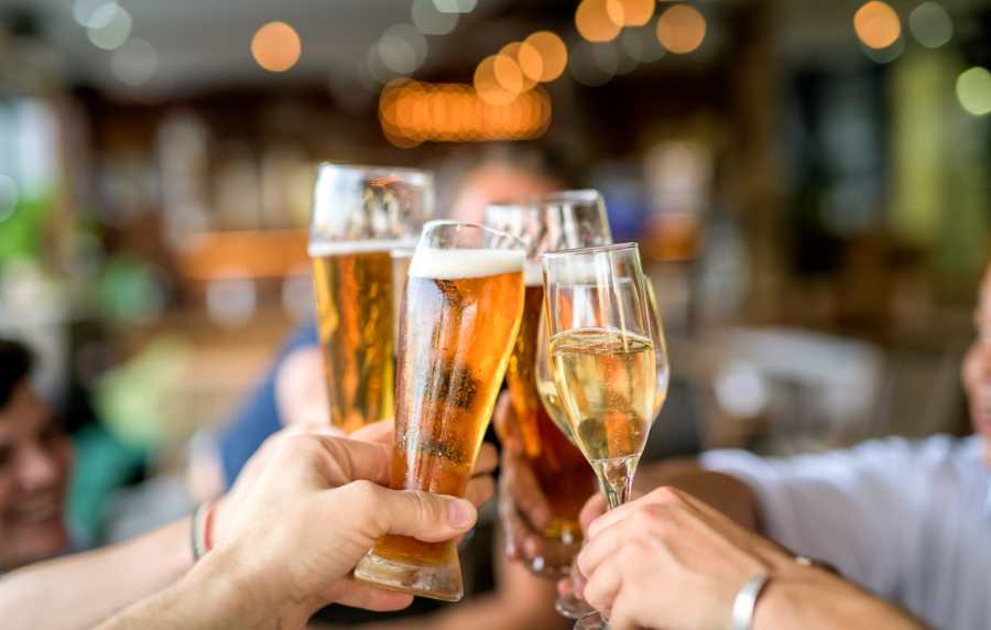 Resident tosing drink in bar near Bridges at San Ramon in San Ramon, California,