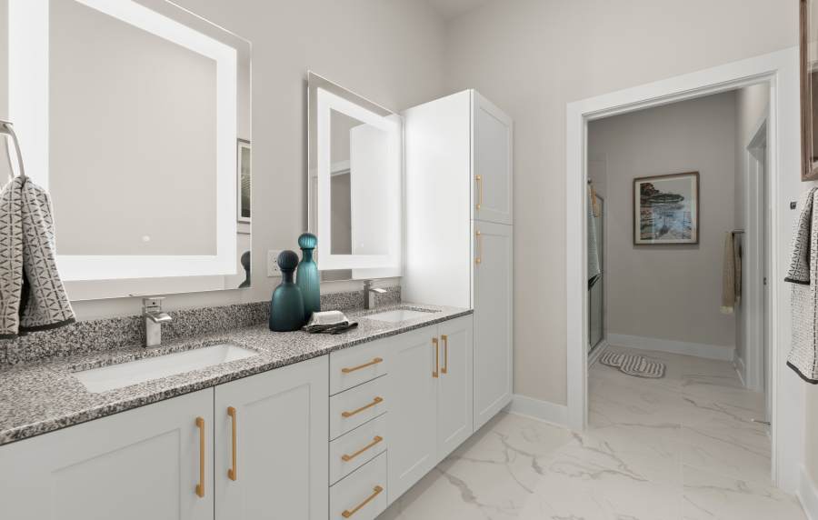 Double vanity master bathroom