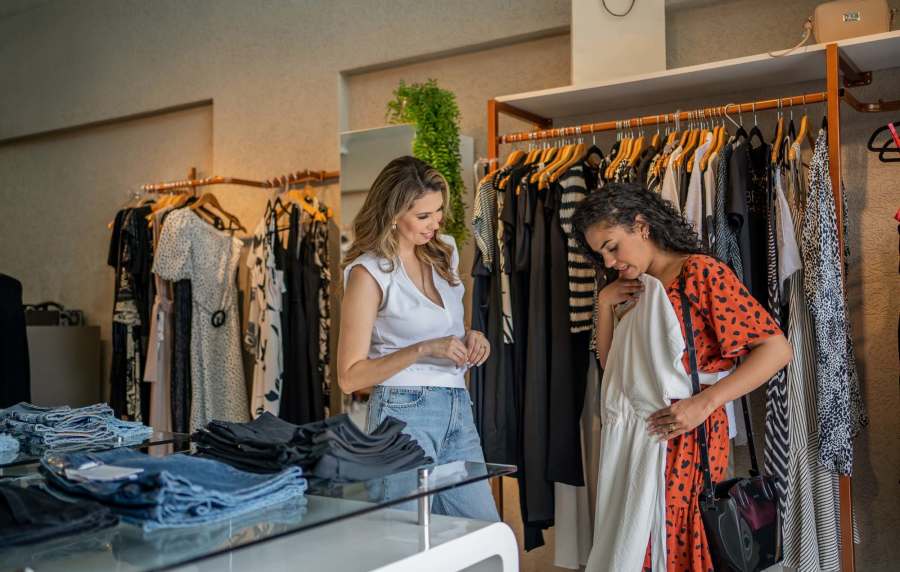 WOman shopping near Luxe @ Ocotillo in Chandler, Arizona, 