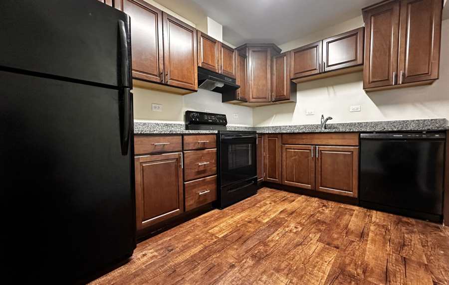 Kitchen at Main Street Apartments in Bensenville, Illinois