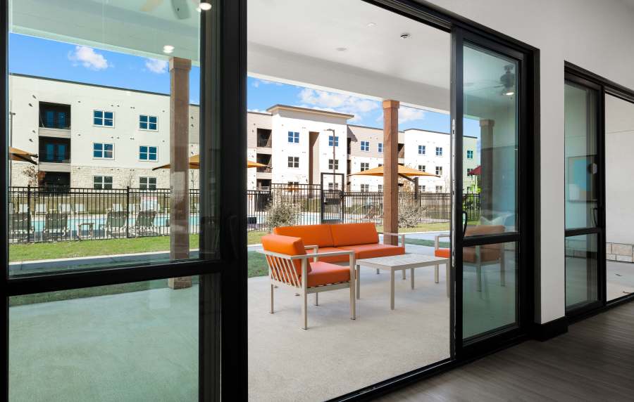 Outdoor patio at Walnut Springs in Seguin,Texas