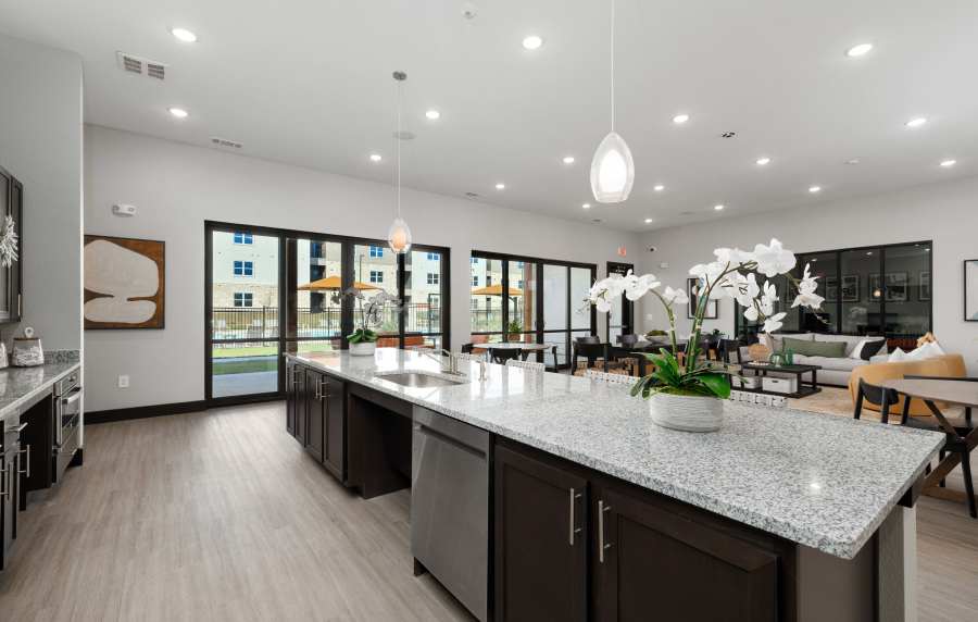 Clubhouse kitchen at Walnut Springs in Seguin,Texas