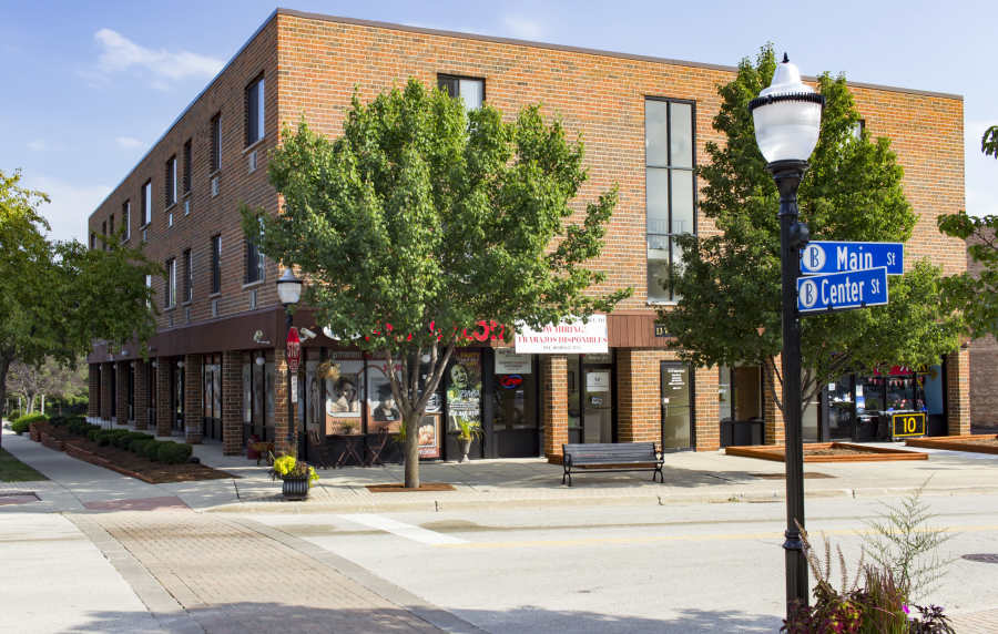Exterior at Main Street Apartments in Bensenville, Illinois