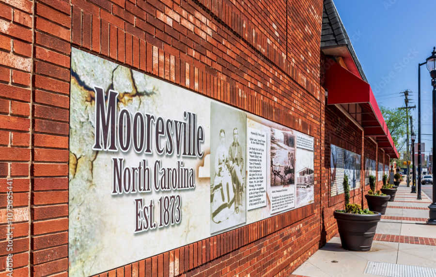 Resident having food from food truck near Cypress Point in Mooresville, North Carolina