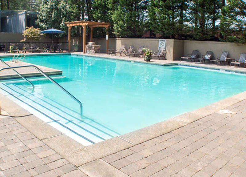 Well-maintained swimming pool at The Franklin in Marietta, Georgia