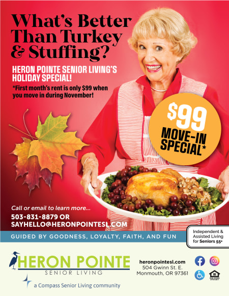 Specials flyer at Heron Pointe Senior Living