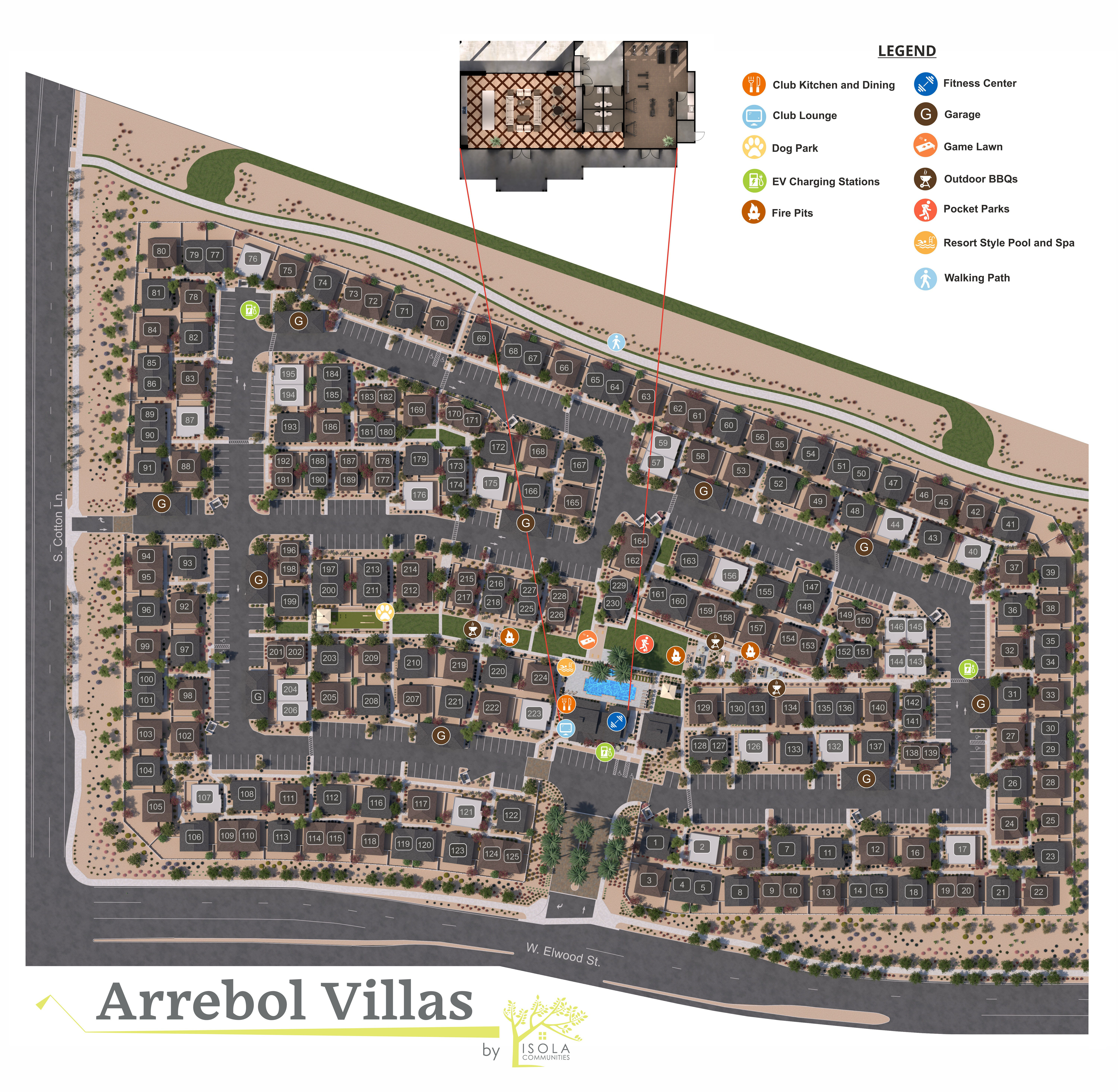Arrebol Villas site plan