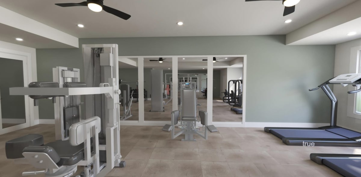 State-of-the-art fitness center at Acclaim at The Hill, Fredericksburg, Virginia