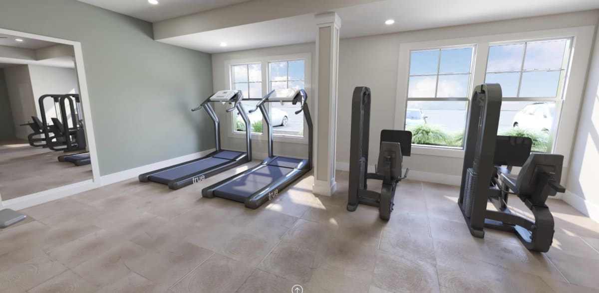 State-of-the-art fitness center at Acclaim at The Hill, Fredericksburg, Virginia
