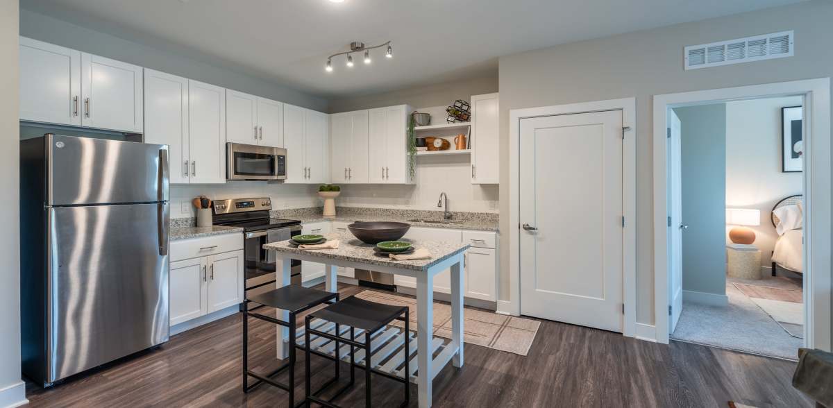 Kitchen area at Attain at Towne Centre in Fredericksburg, Virginia