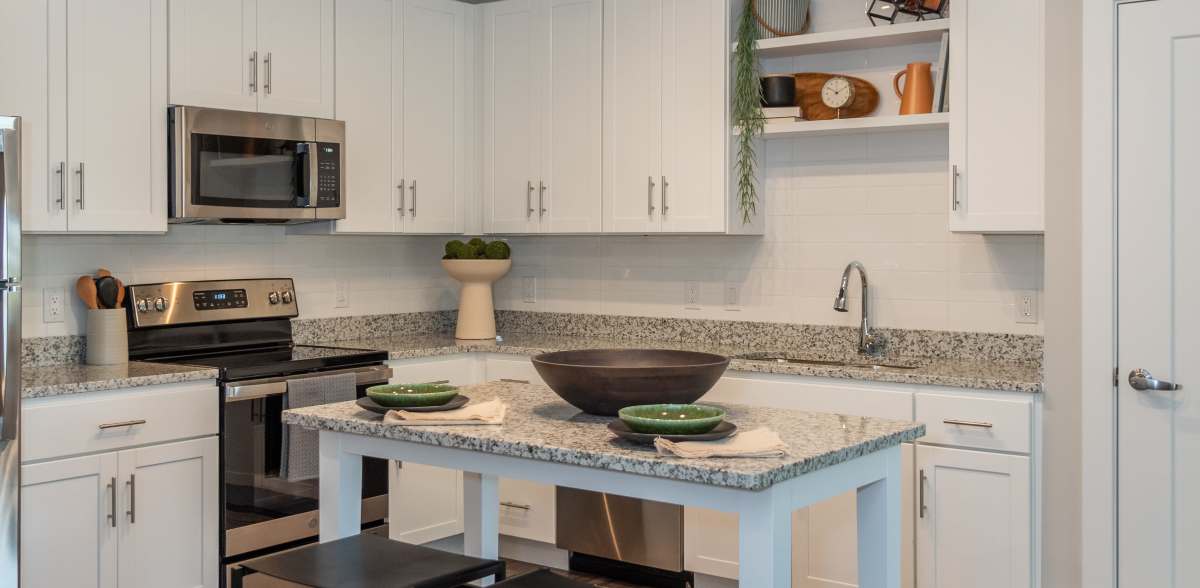 Luxurious  kitchen at Attain at Towne Centre in Fredericksburg, Virginia