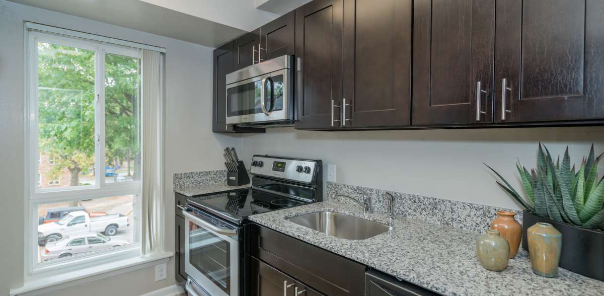 Abundance of counter space in kitchen at Elevations One, Woodbridge, Virginia