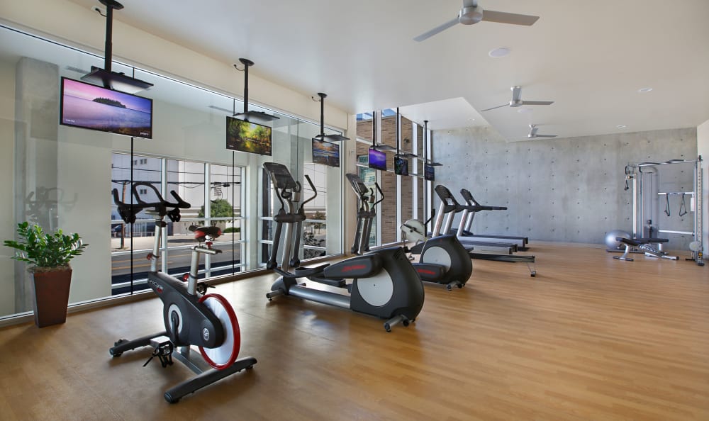 Fitness center at Liberty Crest Apartments