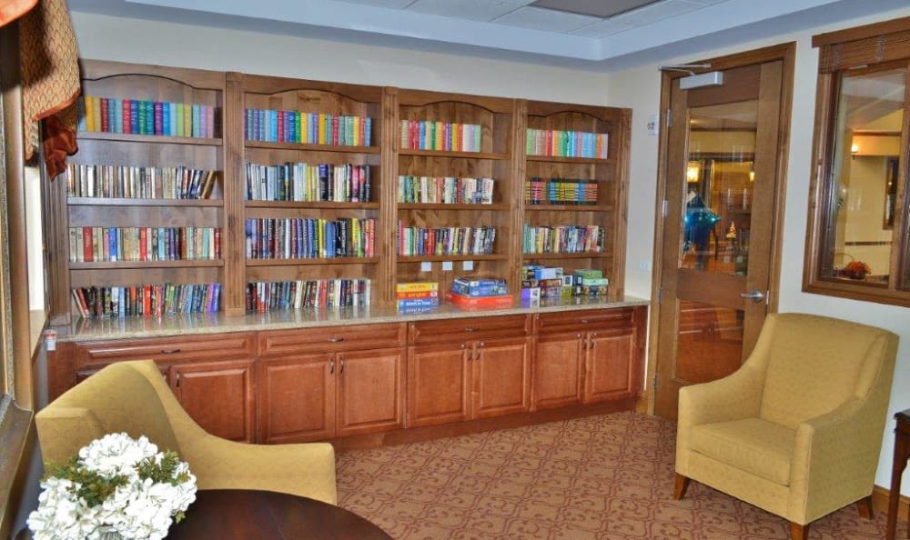Library at Eastern Star Masonic Retirement Campus in Denver, CO