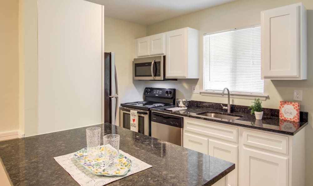 Renovated kitchen at Summit and Birch Hill Apartments