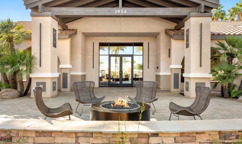 Leasing Office Fire Pit at The Highlands at Spectrum in Gilbert, Arizona