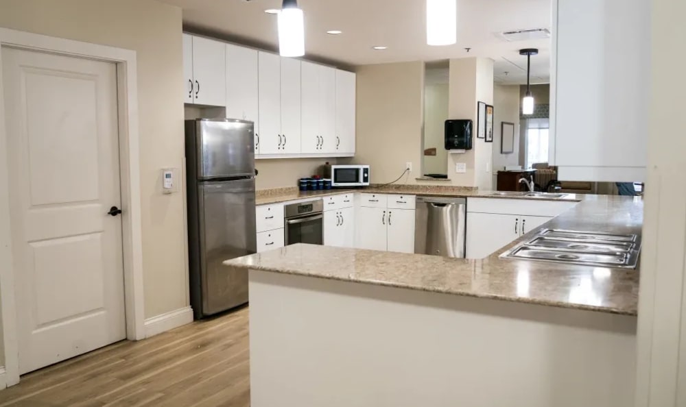 Private unit kitchen at Pinnacle Place Memory Care in Little Rock, Arkansas