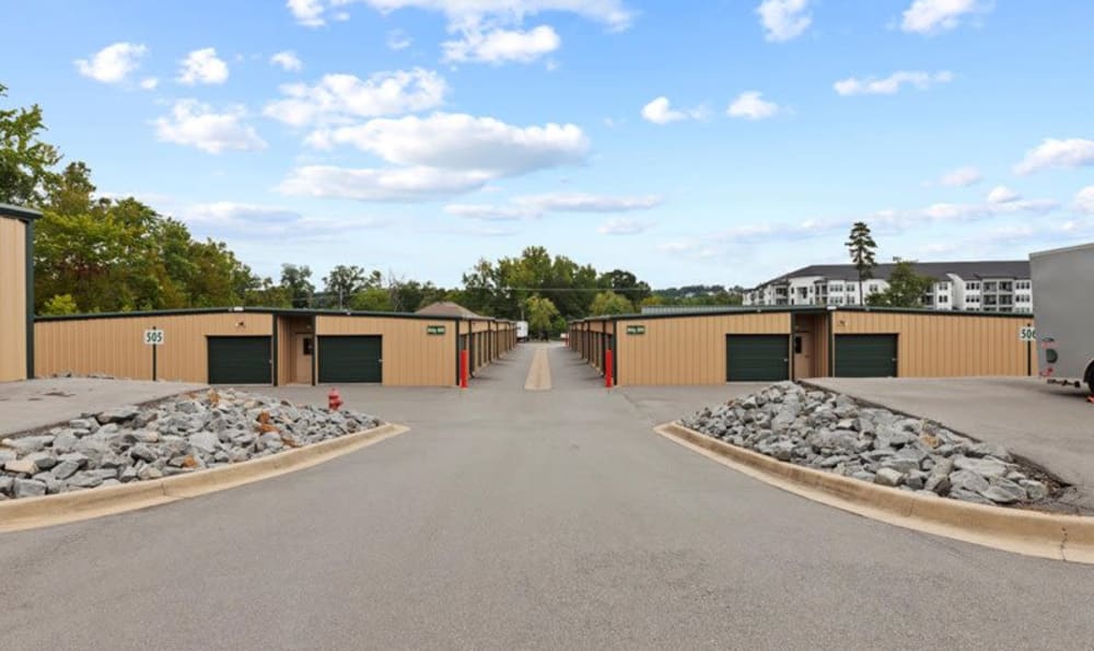 gated driveway entrance at Chenal Storage Center in Little Rock, Arkansas