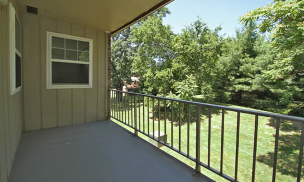 Private deck at The Fairways Apartment Homes in Blackwood, New Jersey