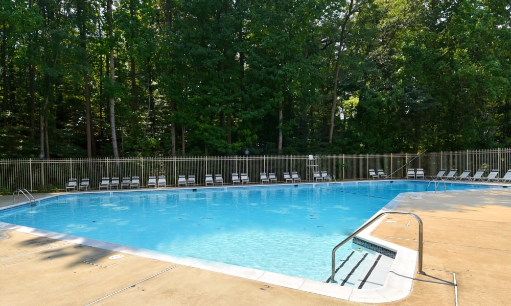 Swimming pool at apartments in Fort Washington, Maryland