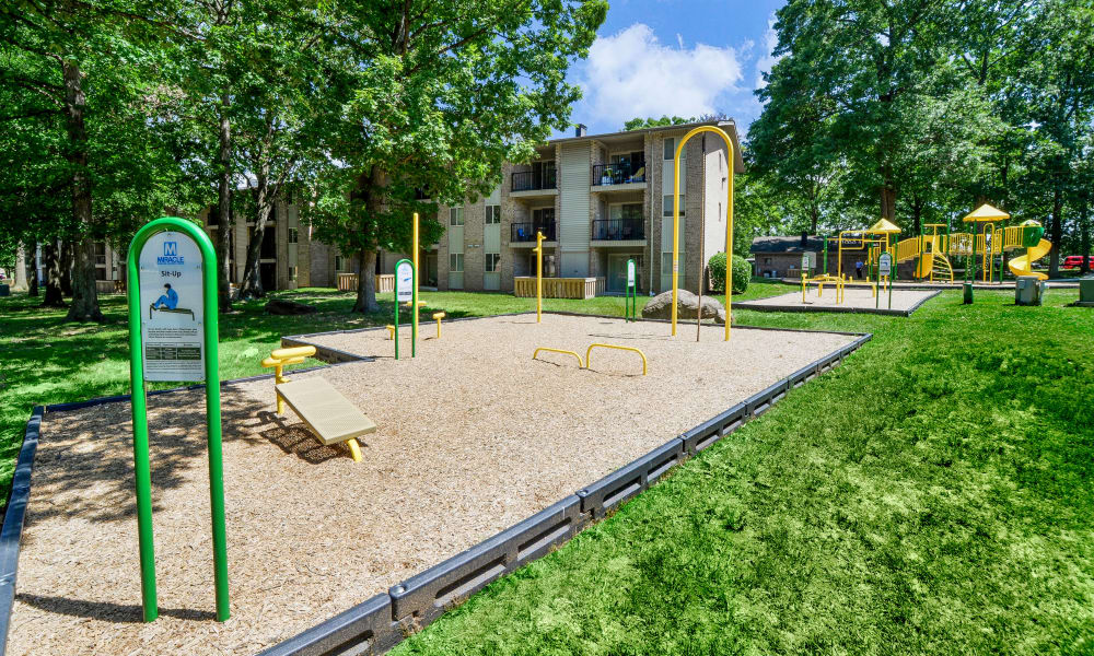Outdoors health and fitness equipment at Cedar Creek Apartment Homes in Glen Burnie, MD
