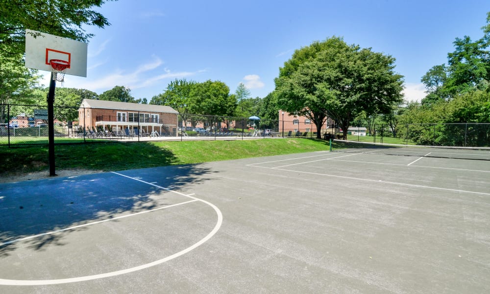 Basket ball court at The Preserve at Owings Crossing Apartment Homes in Reisterstown, Maryland