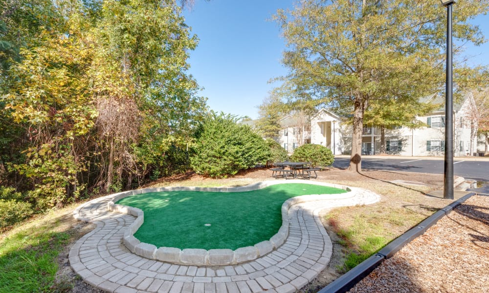 Mini golf court at The Waterway Apartment Homes in Lexington, SC