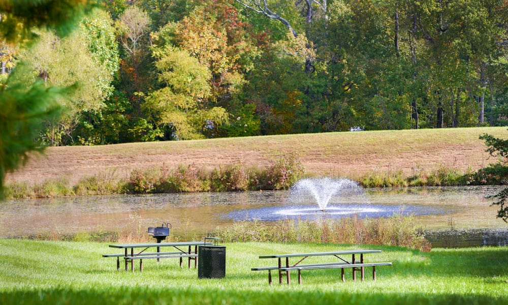 Fountain at Gateway Village Apartments in Jessup, Maryland