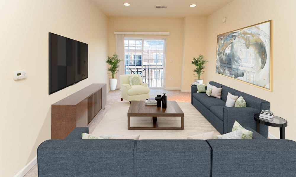 Beautiful Living Room at Cranford Crossing Apartment Homes in Cranford, New Jersey