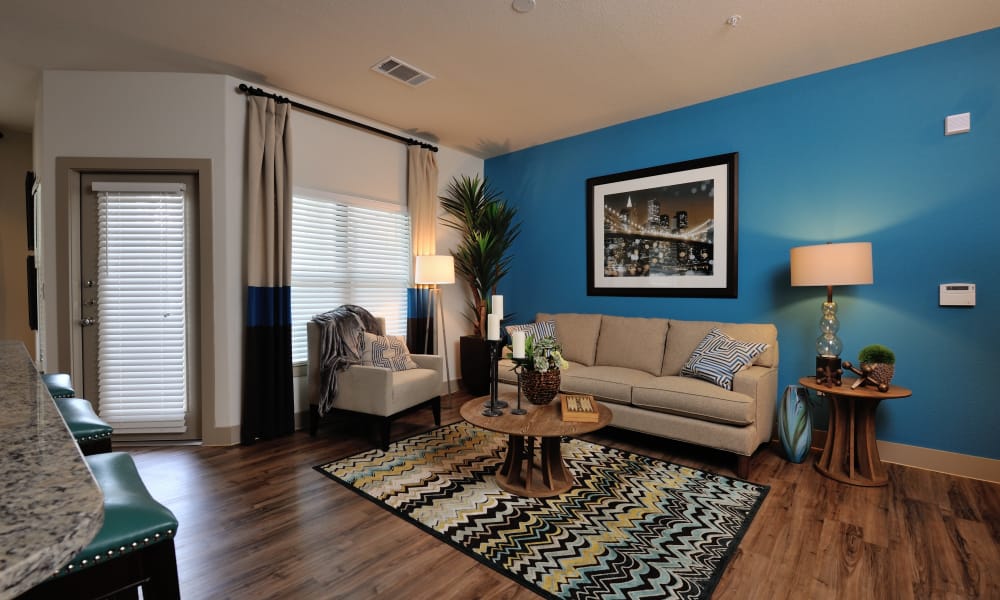 Living room at Alvista Round Rock Apartments in Round Rock, Texas
