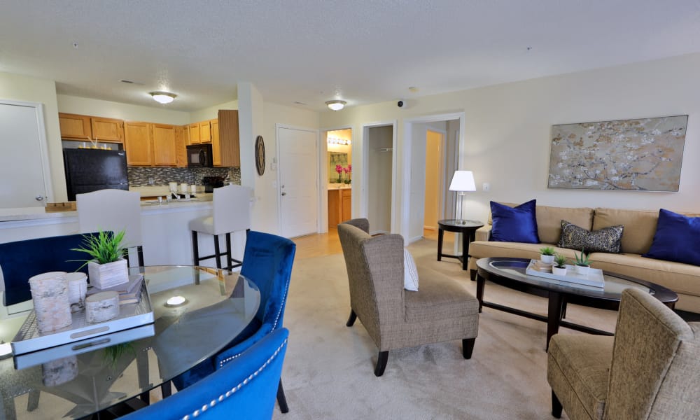 Spacious Living Room at The Apartments at Diamond Ridge in Baltimore, Maryland