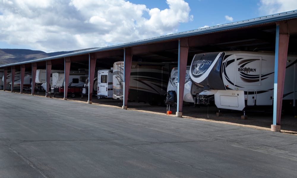 RV and boat storage service at Daniels Road Self Storage in Heber City, Utah