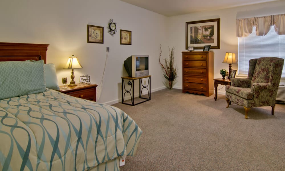 Studio apartment model at Parkwood Meadows Senior Living in Sainte Genevieve, Missouri